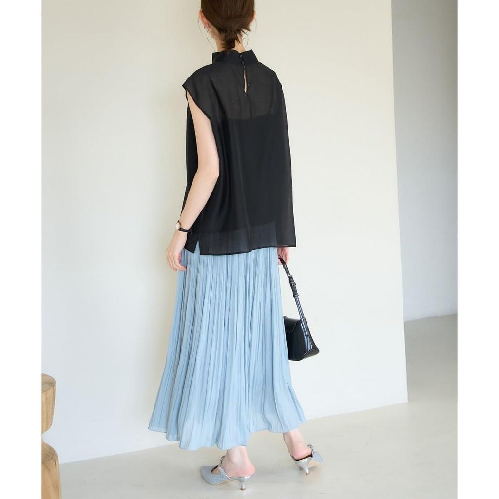 ROPE PICNIC Sheer Blouse with Black Women's Inner, (01)