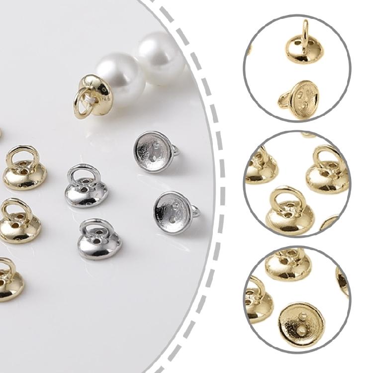 Multipurpose Pearls Clasp Endings Stylish Pearls Ends Strong Alloy Clasps for Beading and Clothing Embellishment