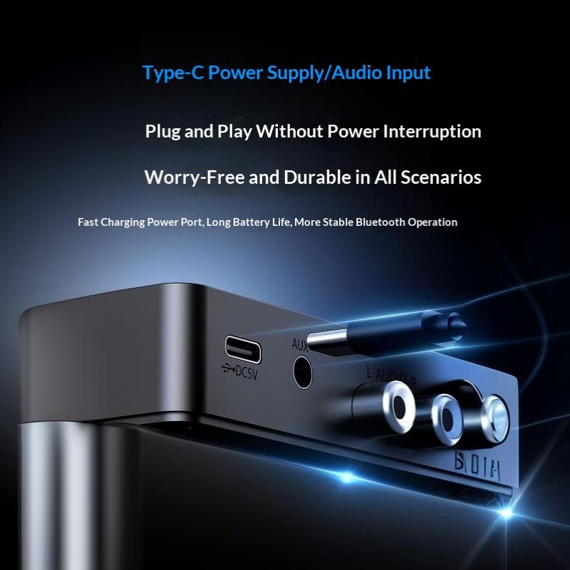 Bluetooth 6 Wireless Transmitter Receiver HiFi Sound Adapter 20M Long Range 1Pcs for Car TV Gaming Audio Devices