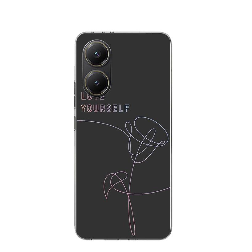 Love Yourself Flower Heart Line Kpop Case Phone Cover for Xiaomi Poco X3 Nfc X5 X6 X7 X4 Gt F7 Ultra F6 F5 Pro F4 F3 M5S M4 M6 M