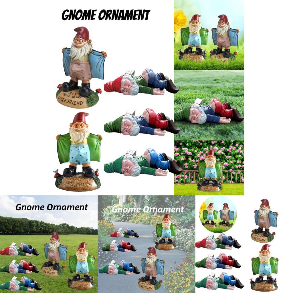 Outdoor Decorative Miniature Gnome Garden Statue Resin Craft Figurine