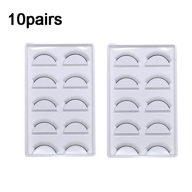 5/15 Pairs Training False Lashes False Eyelash Extension Practice Lashes Beginners Self Adhesive Lash Strips Eye Makeup Tools