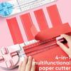 1 Peça 4-em-1 Cortador de Papel Foto ID Conta de Mão Arte Papel de Escritório Artesanato Cortador Doméstico Cortador de Papel Pequeno de Plástico Multifuncion