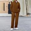 Men's Half-zip Stand-up Collar Long-sleeved Trousers Casual Sports Suit