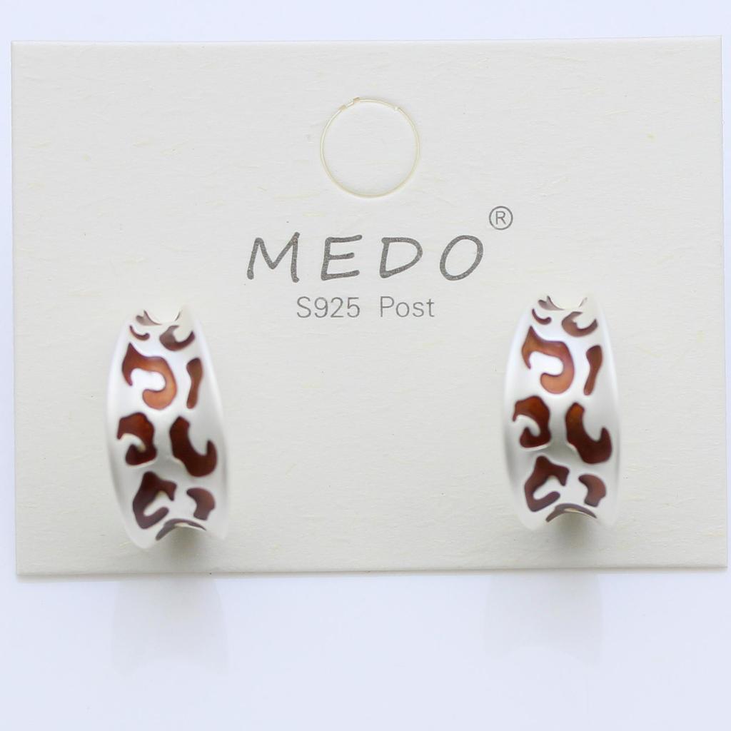 Y2K Style Leopard Print Retro Stud Earrings for Autumn/Winter
