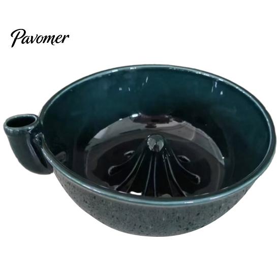 Blumenförmige Obstspülschale, sich selbst drehende Beerenwaschschale, 360-Grad-Wirbelreinigung und elegantes Servieren für Kräuter, Abtropf-Spinner, Keramik