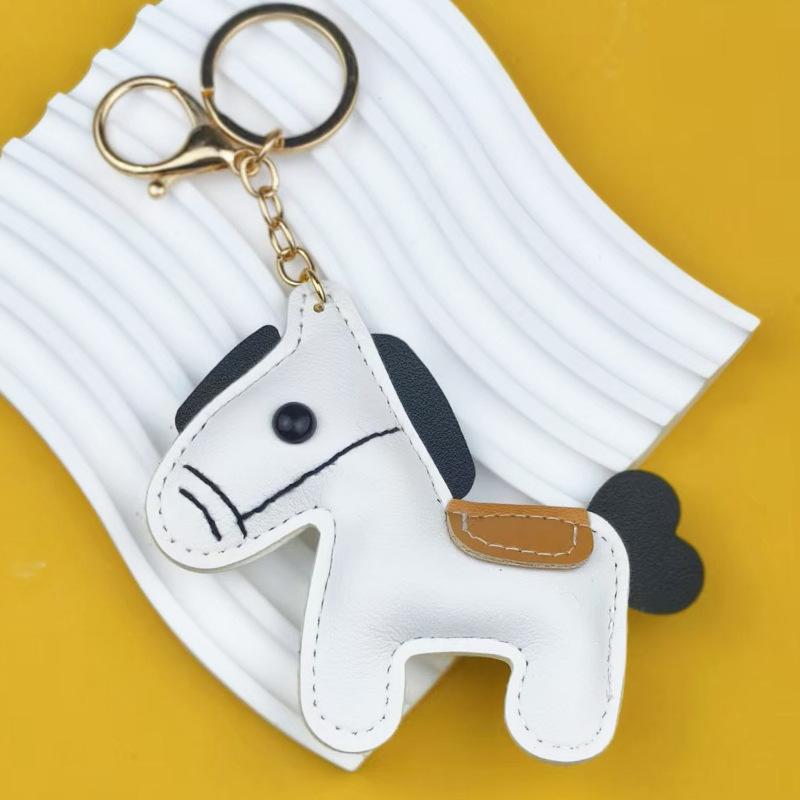 Year of the Horse, leather pony keychain pendant, simulated leather pony pendant, there will be money soon, trendy bag pendant.