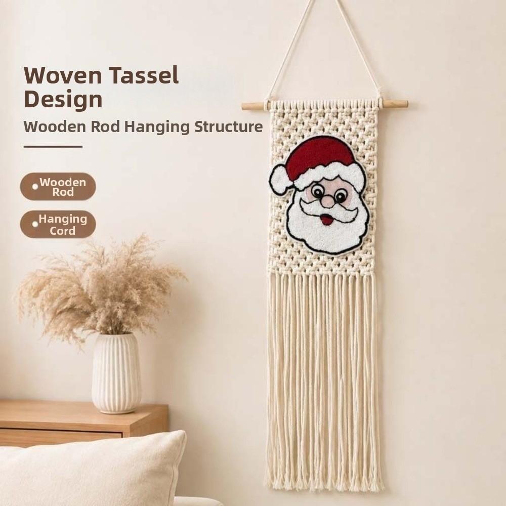 Woven Christmas Wall Tapestry Bohemian Style Holiday Wall Hanging Holiday Home Decor