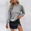 Vintage Fashion Elegant Casual Autumn and Winter Long-sleeved Solid Color Beading Loose Sweater Set Head Outer Wear