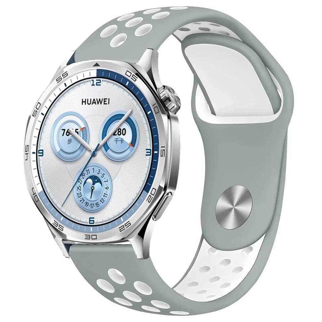 22mm 20mm 18mm Silicone Strap For Huawei Watch GT5/4/3 Pro 46mm Two-color Wristband Huawei Watch GT5 Pro 42mm GT4-5 41mm Correa