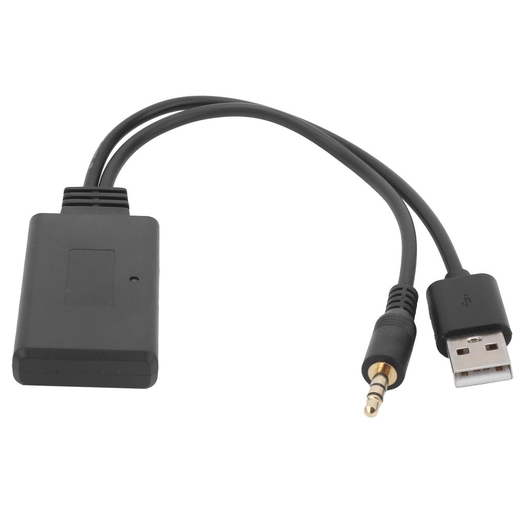 Car Wireless Bluetooth 5.0 Receiver Music Player Audio Adapter Connector 3.5mm AUX+5V12V USB Port