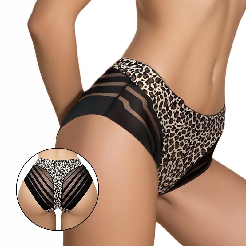 Women Seamless Breathable Mesh Triangle Brief Cotton Crotch Mid Waist Ladies Underwear