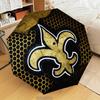 Who Dat Nation Football Umbrella Folding Umbrella, Automatic Umbrella 8-Frame for Travel, Camping Use Gift for Halloween Christmas