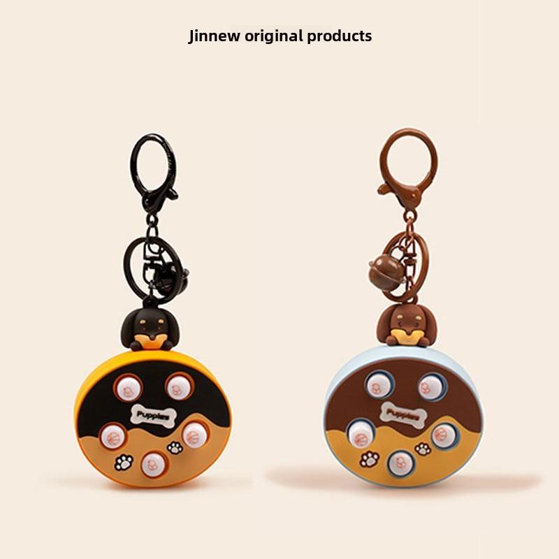 Groundhog Sausage Dog Game Console Interactive Cartoon Keychain Backpack Pendant