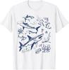 Retro Ocean Animal Wildlife Shark Fish Octopus Nature T-Shirt