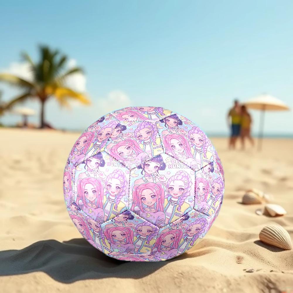 KPop Demon Hunters Print Size 5 Soccer Ball, Standard Match Football for Sports Game and Team Practice, Ideal Gift for Soccer Fans