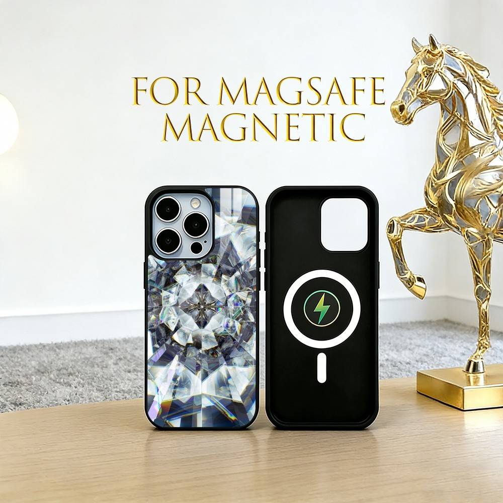 Prisma Handyhülle Für iPhone17,16,15,14,13,12,11 Plus,Pro Magnetisch Für Magsafe Kabelloses Laden