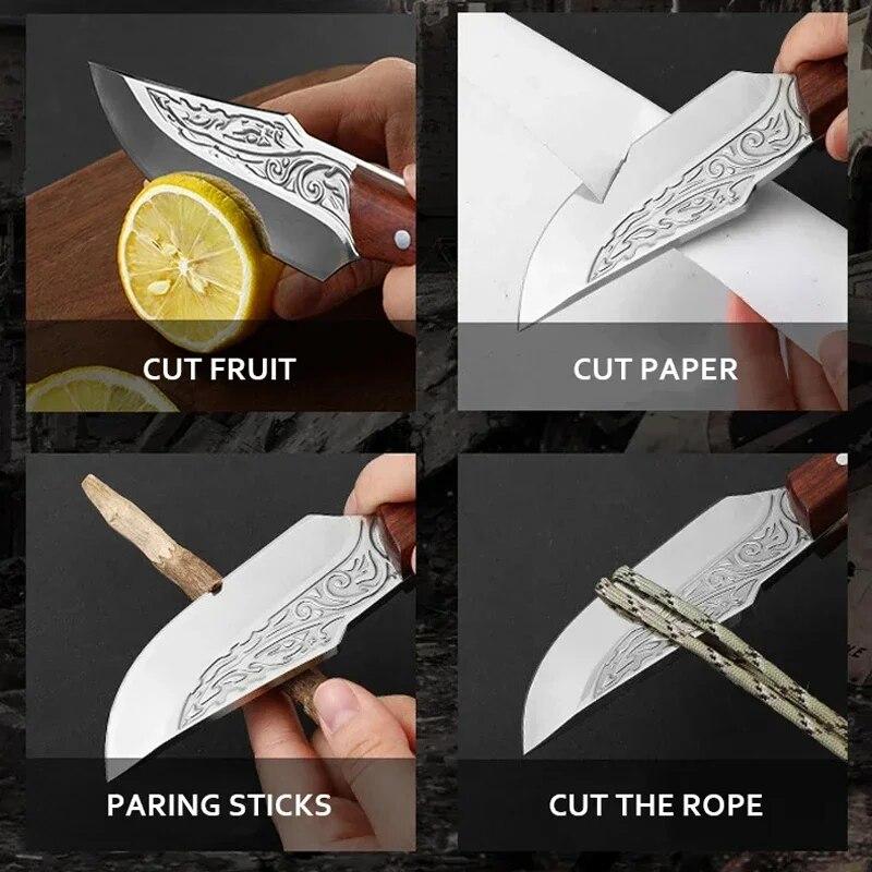 Küche Boning Messer handgemachte geschmiedete Messer Outdoor Camping Messer Fleisch Cleaver Kochmesser Edelstahl Jagd Metzger Messer