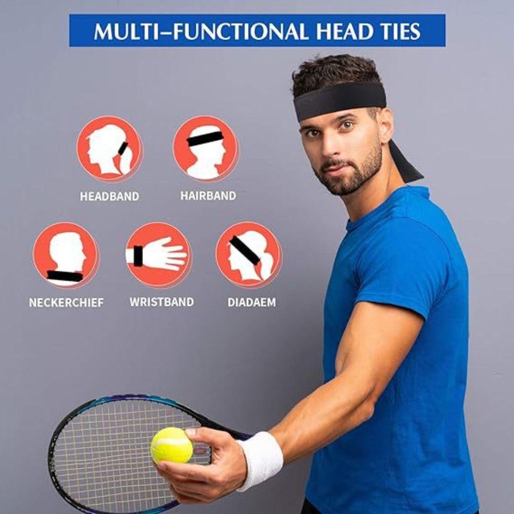Anti-sweat Antiperspirant Headscarf Breathable Tennis Headband Fitness Headscarf  Gym Fitness