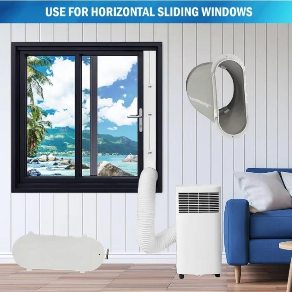 Adjustable AC Exhaust Hose Window Baffle Heat Insulation Window Sealing Plate  Window Installation