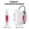 Tuya Temp & Humidity  Sensor WiFi 2-Gang Smart Switch 18mm DIN Rail  with , 3840W AC/300W DC, Timer, Smart Life/Alexa/Google