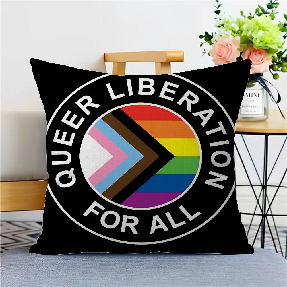 LGBTQ Art Pride Lesbian Gay Rainbow Flag Pillow Anime Pillow Sofa Bed Head Pillow Cover Cushion Cover X Cm Fashion