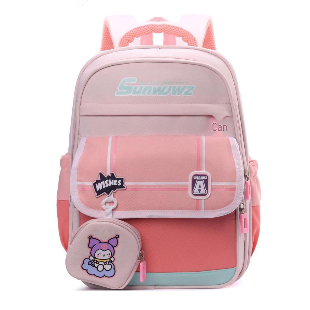Kuromi Cartoon Schoolbag for Grade 3-6: Boys' & Girls' Casual Backpack