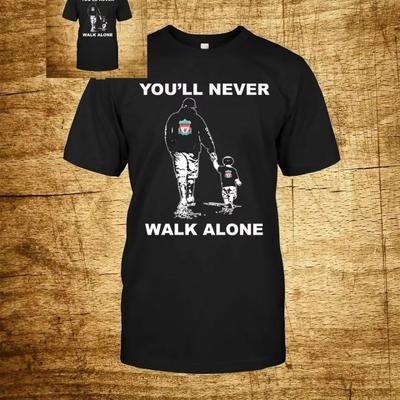 Nu vei merge niciodată singur. Tricou Retro Cadou de Ziua Tatălui 100% Bumbac Gât Rotund Mânecă Scurtă de Vară Casual Mărimi Bărbați S-5XL