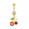 Fruit Cherry Belly Button Rings Trendy Small Cherry Decor Food Grade Stainless Steel Navel Piercing Jewelry for Girls