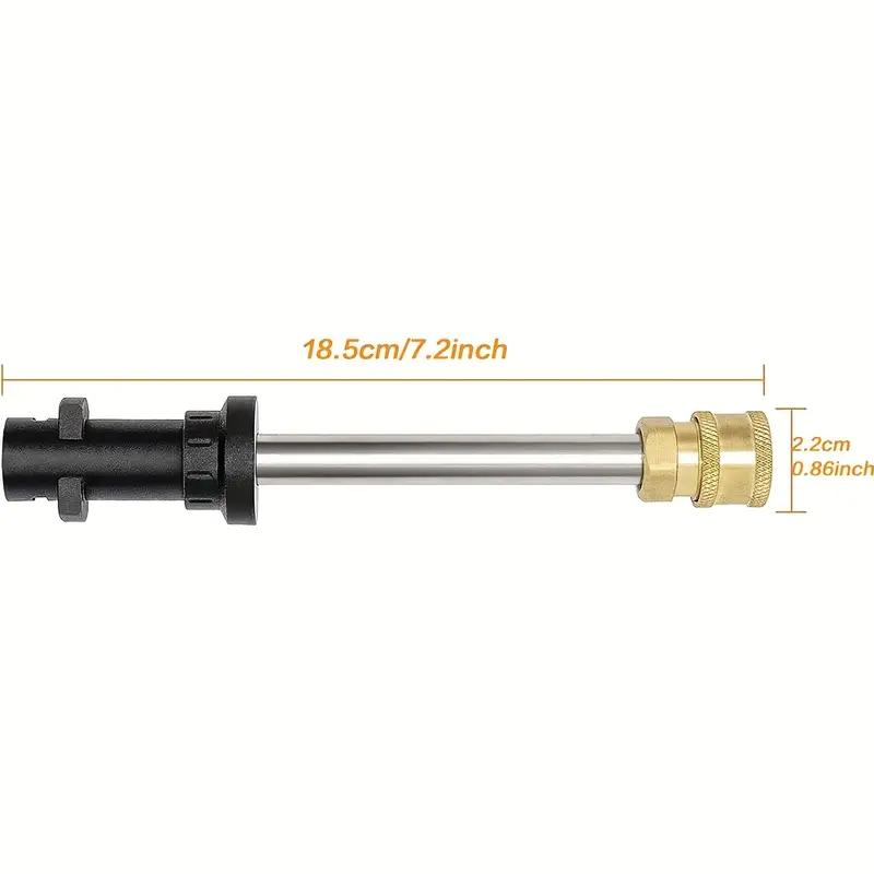 Karcher K2-K7 spray gun extension rod, bayonet part, 1/4 inch quick connect pressure cleaning adapter with replaceable nozzle