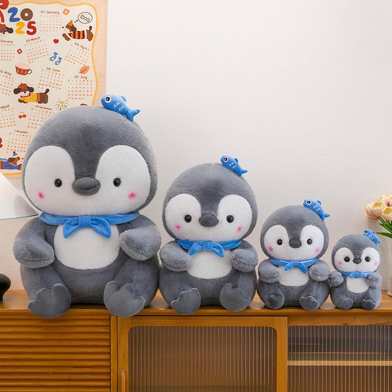 New Fish Holding Penguin Plush Toy Doll Children's Big Doll Gift Grab Doll Exchange
