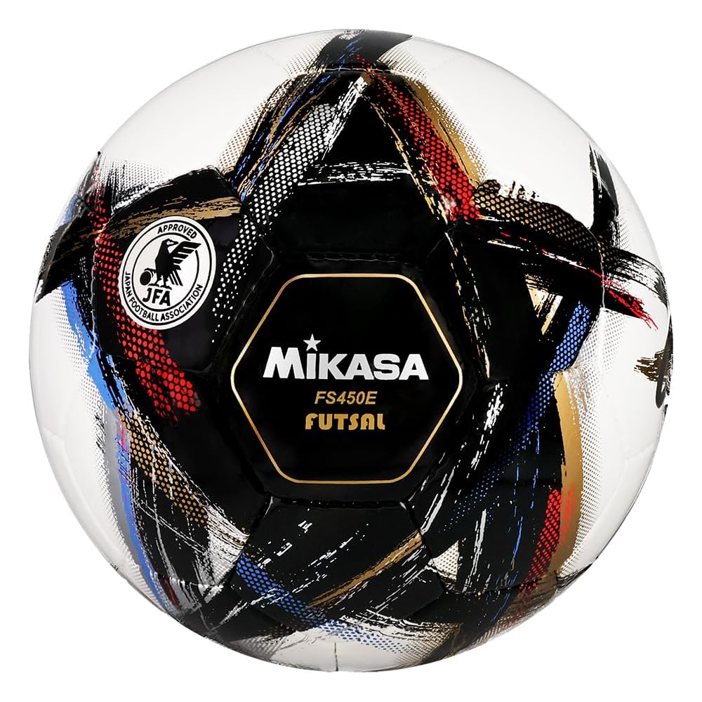 Mikasa OrgestA FS450E-BK Futsal Ball Size 4 Hand-Stitched Black 0.610-0.710kgf/cm² Pressure