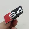 For c11 RS3 3D ABS Chrome Black Logo S3 S4 S5 S6 S7 S8 Emblem Car Front Grill Badge For c11 S 3 4 5 6 7 8 Auto Styling Accessories