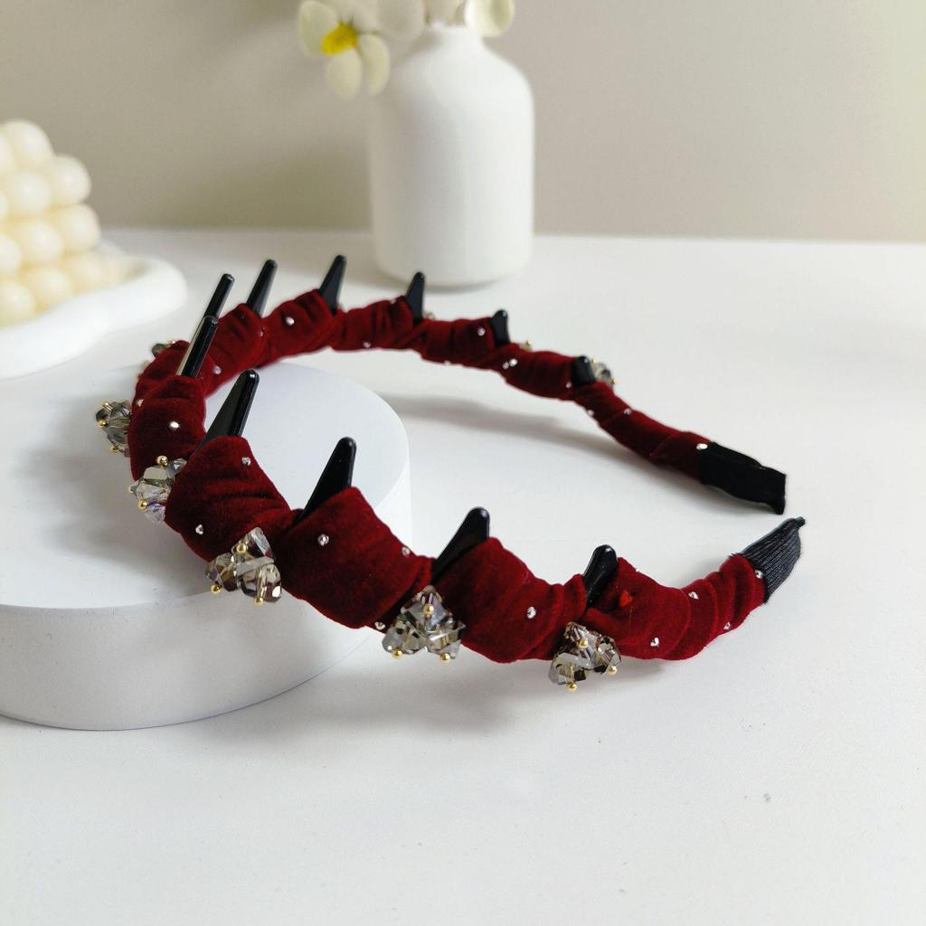 Korean Tulle Rhinestone Headband: Elegant, Luxurious Hair Accessory
