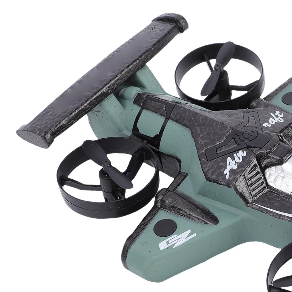 RC Quadcopter Flight Drift Toy Land Air Dual Mode Fixed Wing Drone Model Multiple Speeds 360 Degree Flip Green
