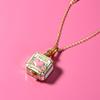 Mom Square Openable Pendant Necklace Fashionable Versatile Collarbone Chain New Year'S Gift 18K