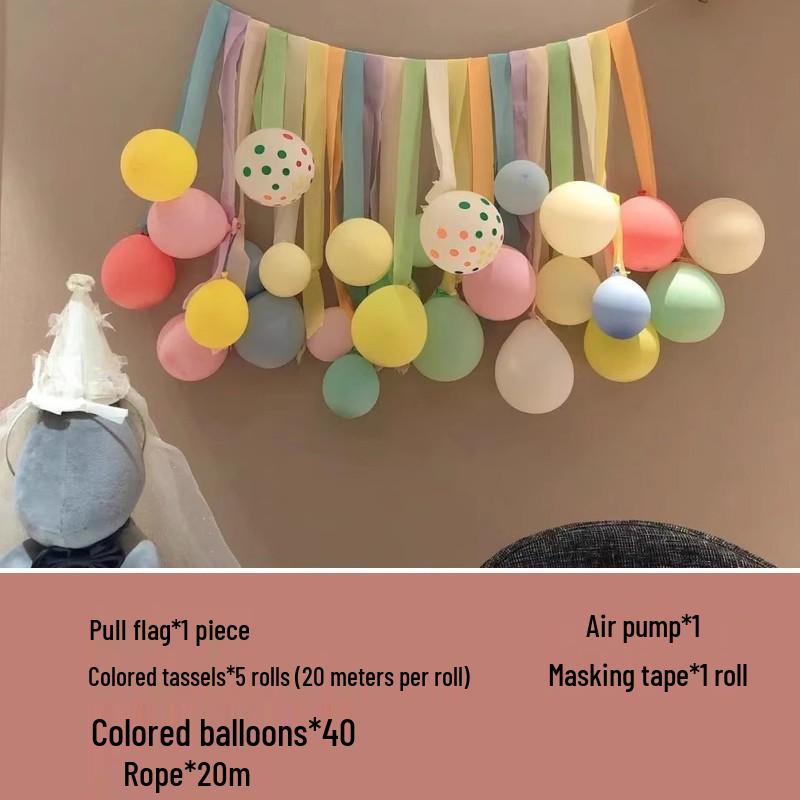 First Birthday Balloon Decoration Set for Kids - Party Background Wall for Boys & Girls