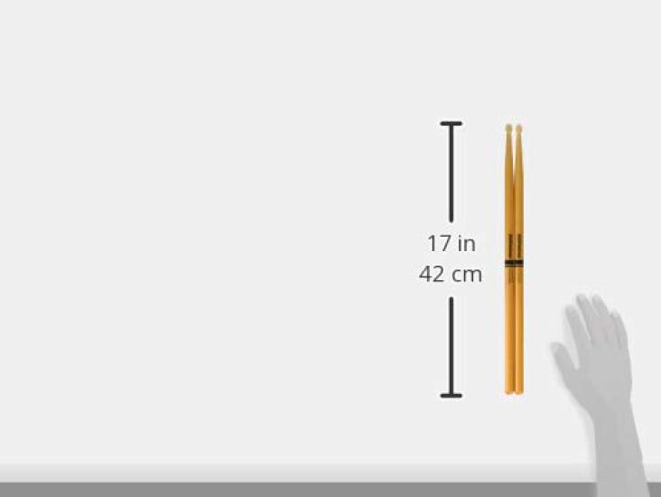 PROMARK Active Grip Drumsticks, Clear Acorn Tip, Rebound Balance, 5A, R5AAGC (406 X 14.4mm)