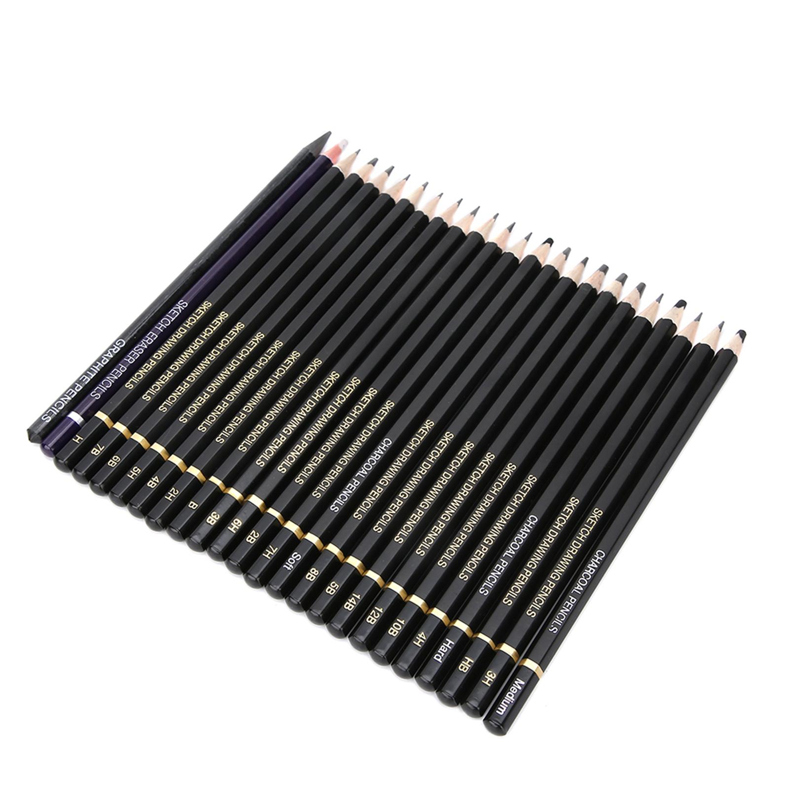 

24Pcs Drawing Pencil Professional Charcoal Woodless Painting Stationery Art Supplies