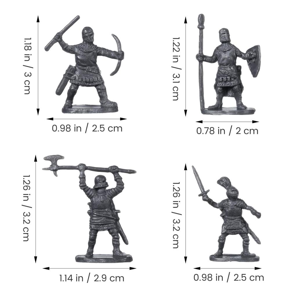 Ifundom 200 Pieces Miniature Soldier Medieval Knight Small Micro Landscaping Decorations for Sand Table Kids Figures, Models, Figurines, Playsets,