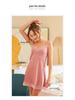 Cross-border Ice Silk Sheer Lace Deep V-Neck Women's Sexy Slip Dress Nightgown