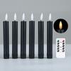3 or 6 Pieces Short Or Long Flameless Wedding Decorative Taper Candles,6.5 /10 Inch Battery Powered Christmas Home Decoration