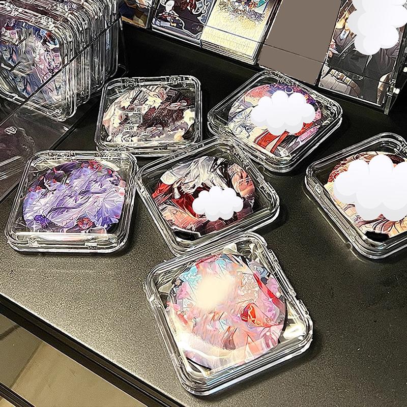 Transparent Storage Box Square Acrylic Earrings Jewelry Packaging Box Transparent Portable Grocery Storage Badge Organizer