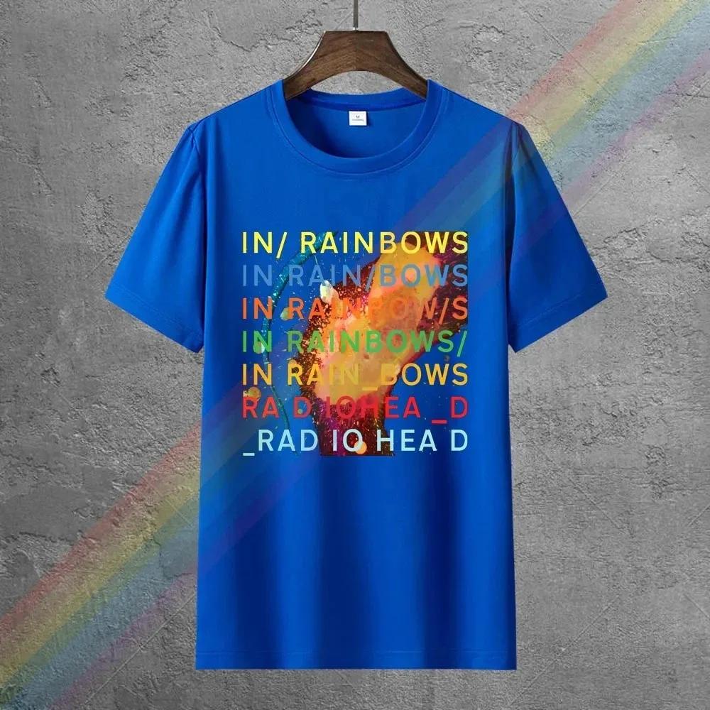 Radiohead in Rainbows Rock Radiohead Czarny T-Shirt S-5Xl Męski Bawełniany T-Shirt Moda Męski T-Shirt Zwykły