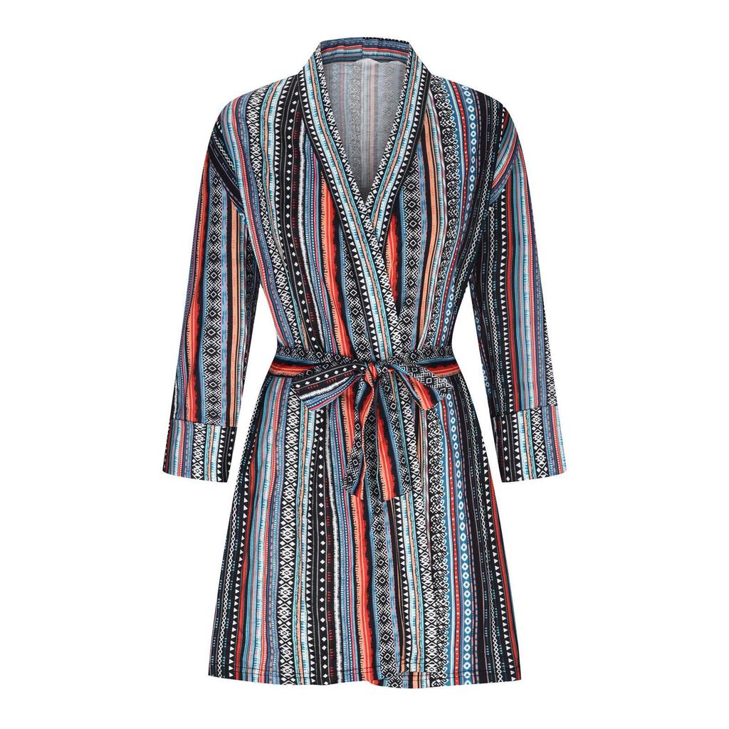 Soft Cotton Women's Kimono Robe - Bathrobe & Loungewear Sleepwear