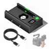 NP-F Battery Adapter Plate with LCD Display for DSLR & Mirrorless Cameras Sony NP-F980,NP-F970,NP-750,NP-F550