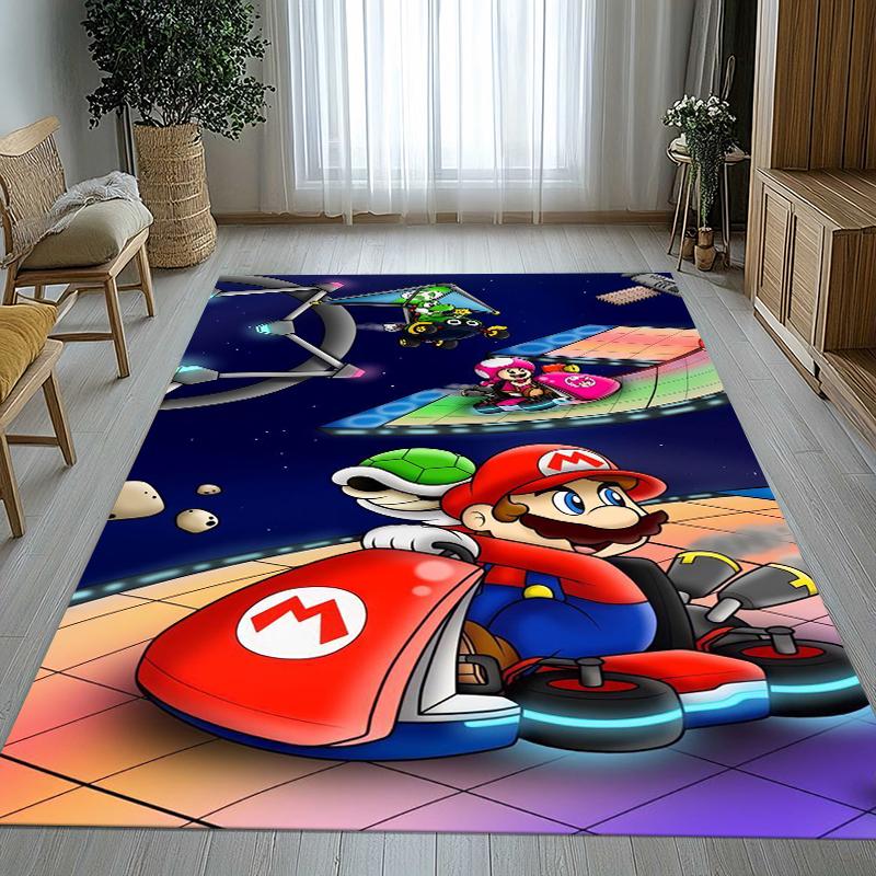 Retro M-Mario Bros Game Cartoon Living Room Non-Slip Area Rug Soft Carpet for Bedroom Kids Playroom Sofa,Home Decor Doormat Gift