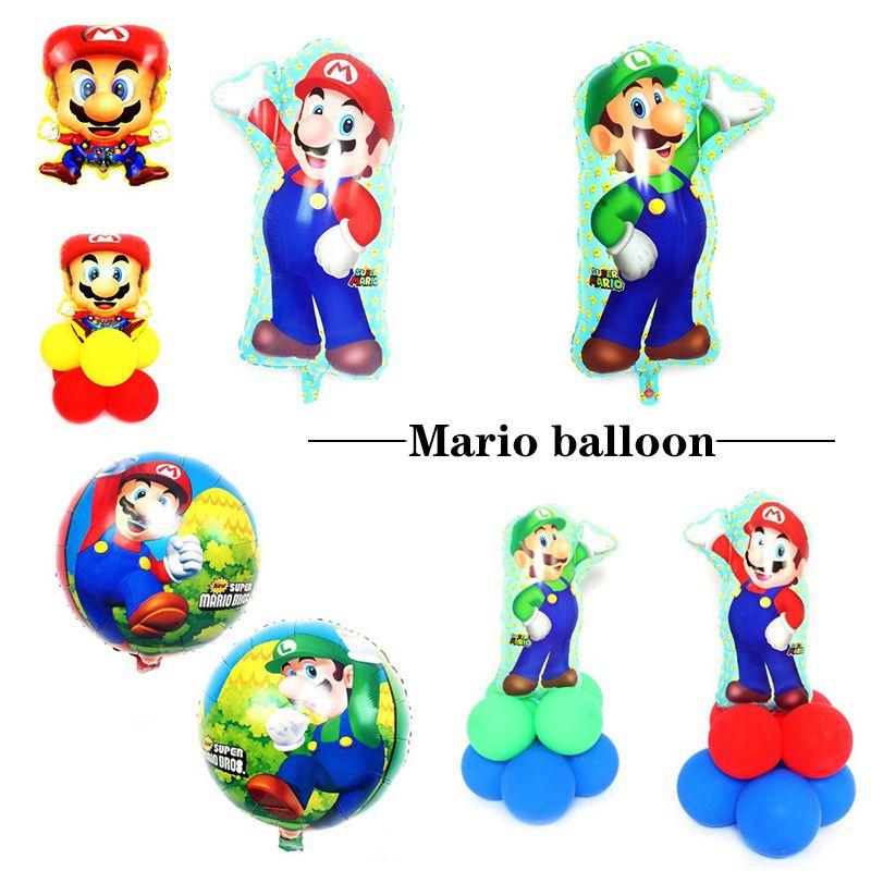 Balloons Super Mario Children Birthday Party Decoration Cartoon Luigi Bros