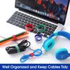 10-100pcs Releasable Cable Organizer Ties Mouse Earphones Wire Management Nylon Cable Ties Reusable Loop Hoop Tape Straps Tie