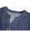 Retro Women's Slimming Short-Sleeve Denim Dress - 2024 Summer Casual Loose Fit